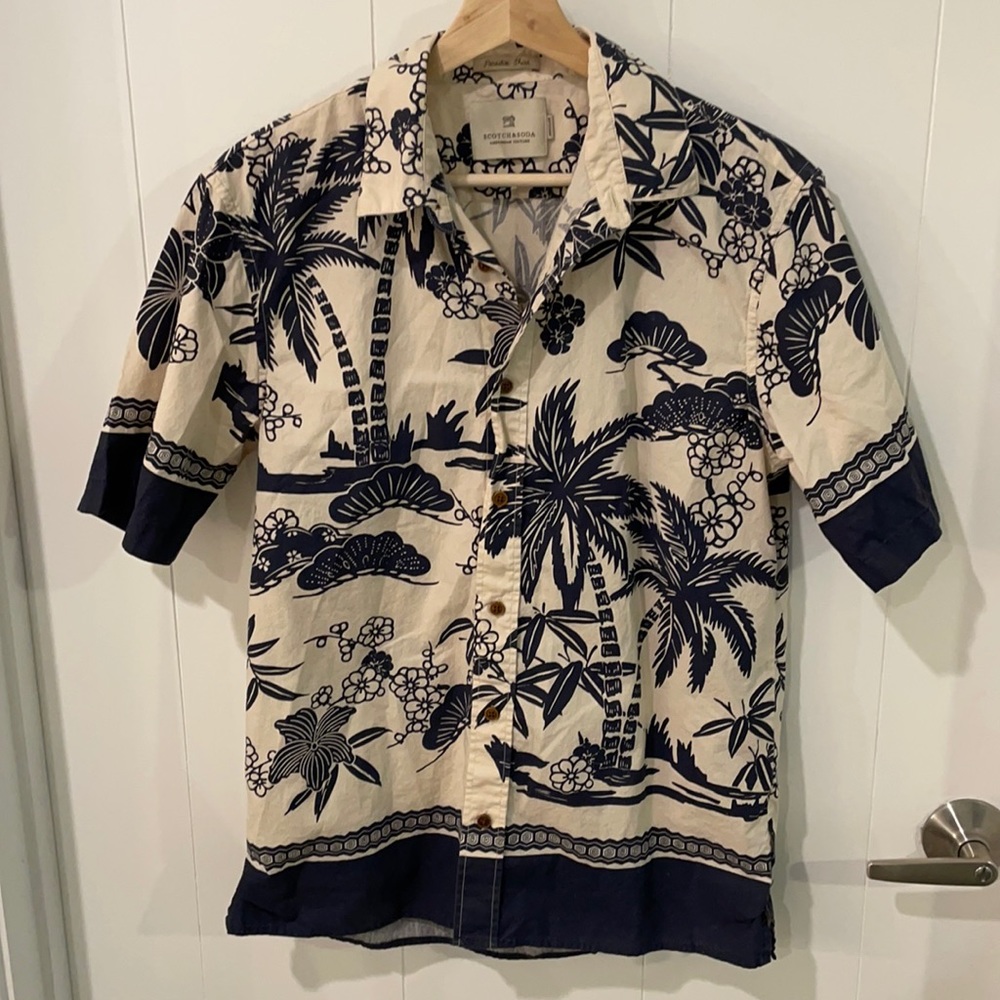 Scotch & Soda Paradise print short sleeve M shirt